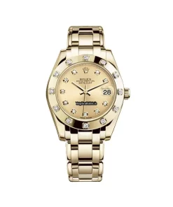 Neat Fake Rolex Lady-datejust Pearlmaster 80318 Caliber 2235 Automatic Movement 29mm Yellow Gold Case Womens Watch