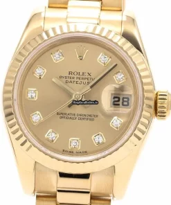 Top Clone Rolex Lady-datejust 179178g Automatic Movement 26mm Yellow Gold Case Womens Watch