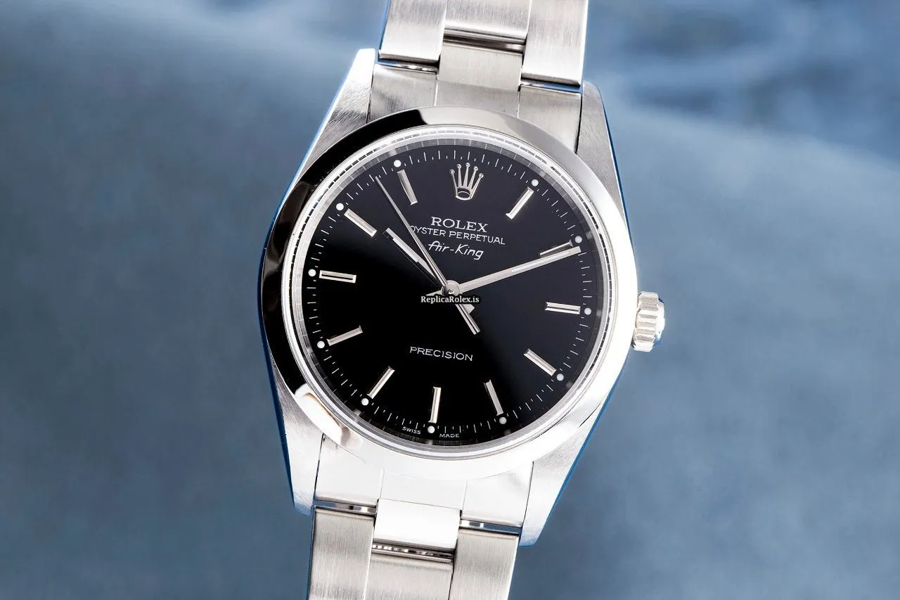 Exquisite Imitation Rolex Air King Precision 14000m Caliber 3130 Automatic Movement 34mm Steel Case Mens/unisex Watch