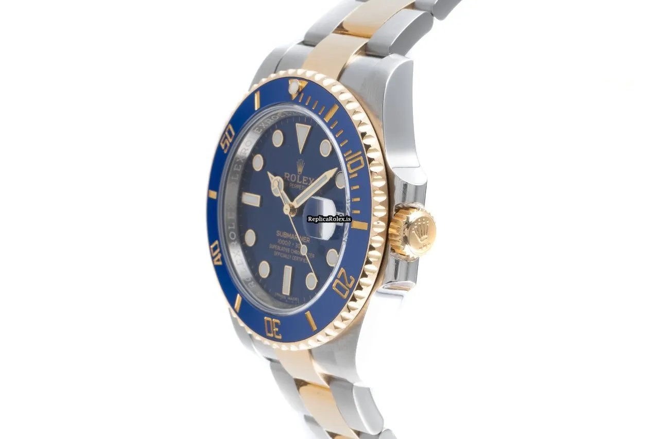 Excellent Replica Rolex Submariner Date 116613lb Caliber 3135 Automatic Movement 40mm Gold/steel Case Mens/unisex Watch - Image 5