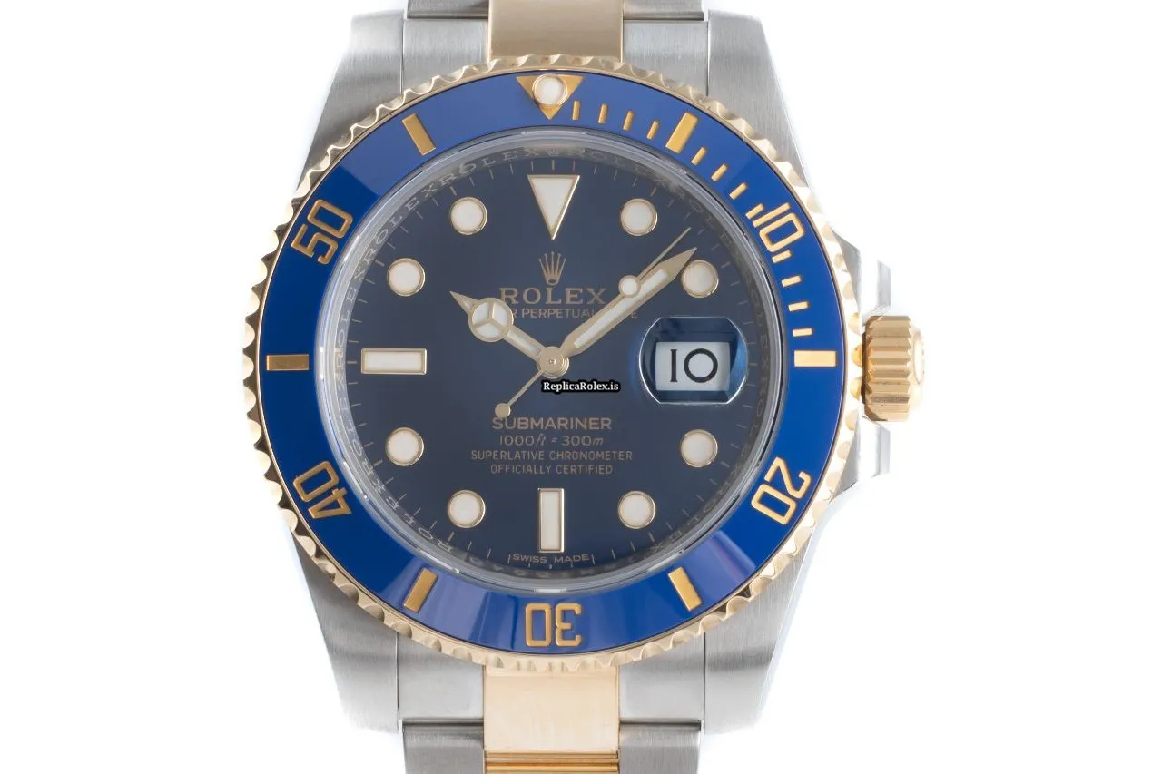 Excellent Replica Rolex Submariner Date 116613lb Caliber 3135 Automatic Movement 40mm Gold/steel Case Mens/unisex Watch - Image 7