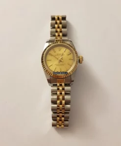 Pleasing Replica Rolex Oyster Perpetual 67193 Caliber 2130 Automatic Movement 25mm Gold/steel Case Womens Watch