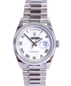 Neat Replica Rolex Day-date 36 128239 Automatic Movement 36x43mm White Gold Case Mens/unisex Watch
