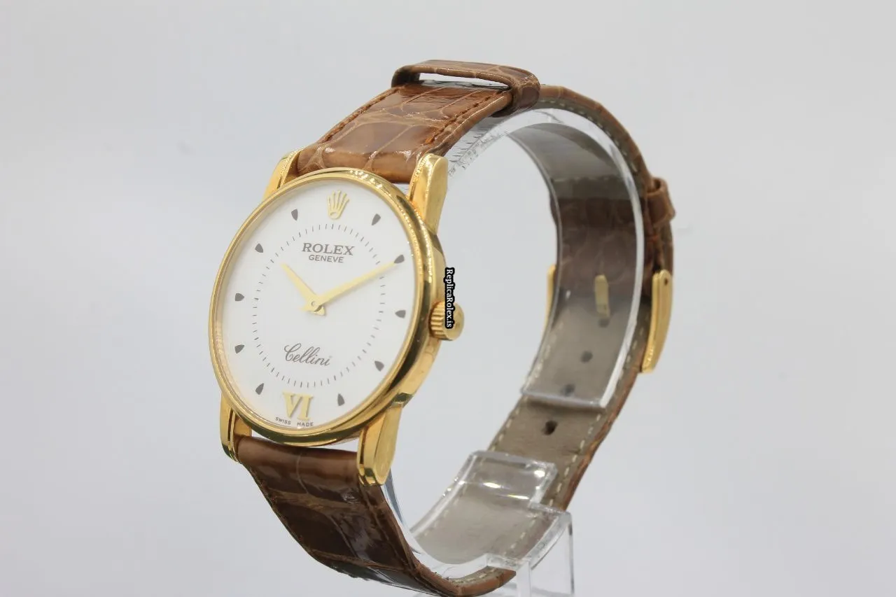 Reliable Replica Rolex Cellini 5116 Caliber 1602 Manual Winding Movement 32mm Yellow Gold Case Mens/unisex Watch - Image 7