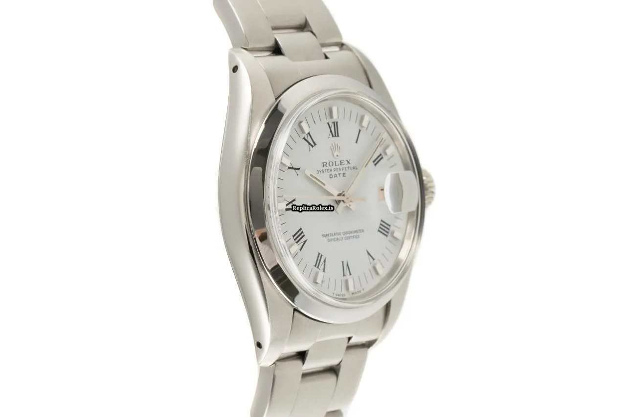 Awesome Fake Rolex Oyster Perpetual Date 1500 Caliber 1570 Automatic Movement 34mm Steel Case Mens/unisex Watch - Image 6