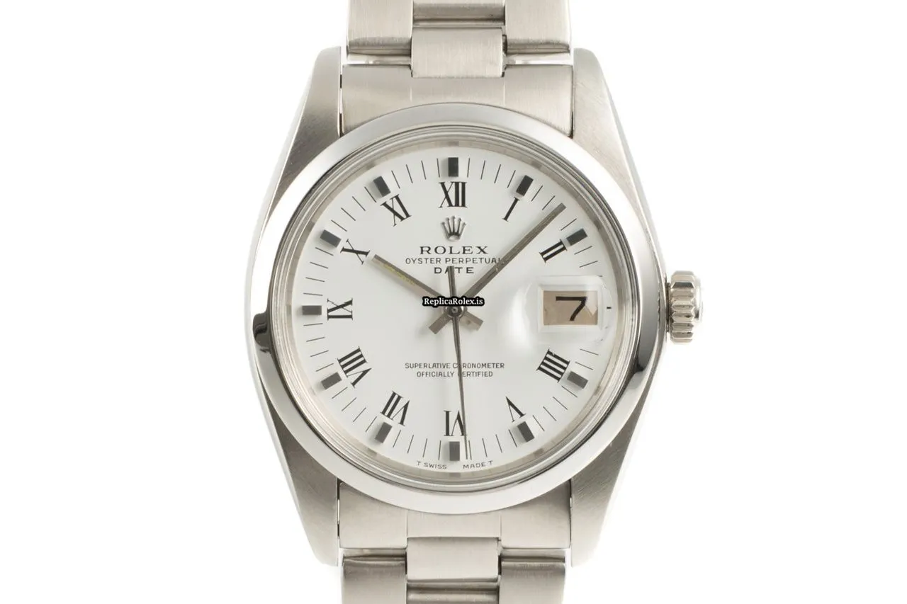 Awesome Fake Rolex Oyster Perpetual Date 1500 Caliber 1570 Automatic Movement 34mm Steel Case Mens/unisex Watch - Image 7