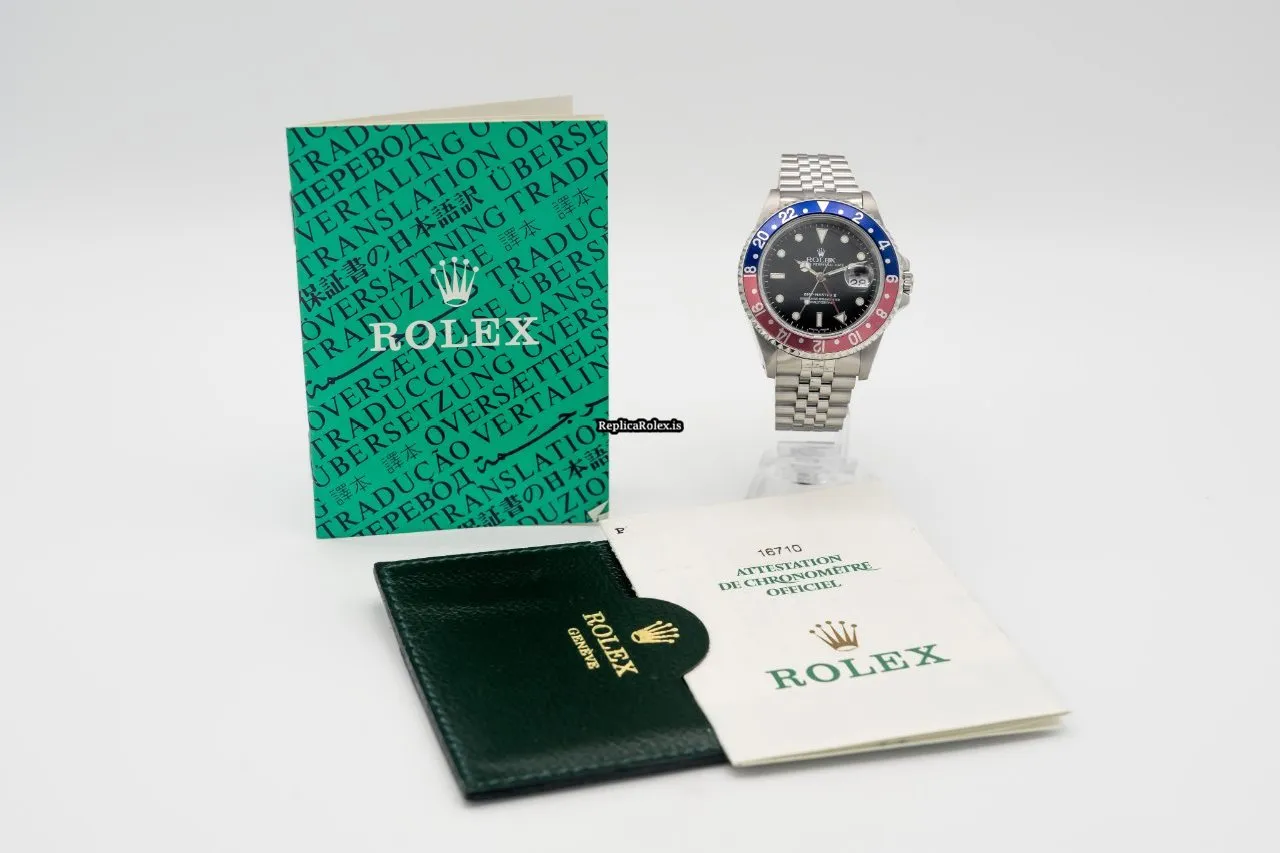Amazing Fake Rolex Gmt-master II 16710 Caliber 3185 Automatic Movement 40mm Steel Case Mens/unisex Watch - Image 2