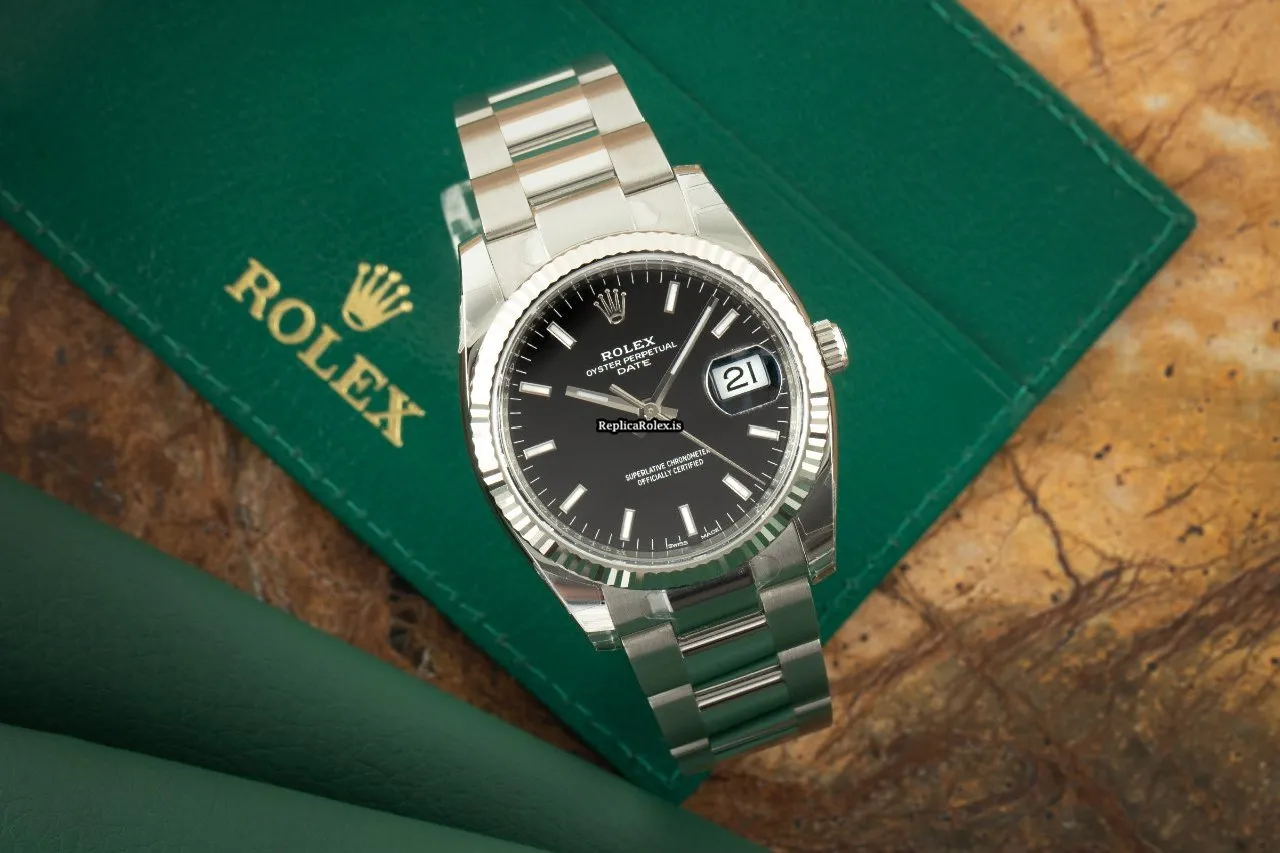 1:1 Replica Rolex Oyster Perpetual Date 115234 Caliber 3135 Automatic Movement 34mm Gold/steel Case Mens/unisex Watch - Image 2