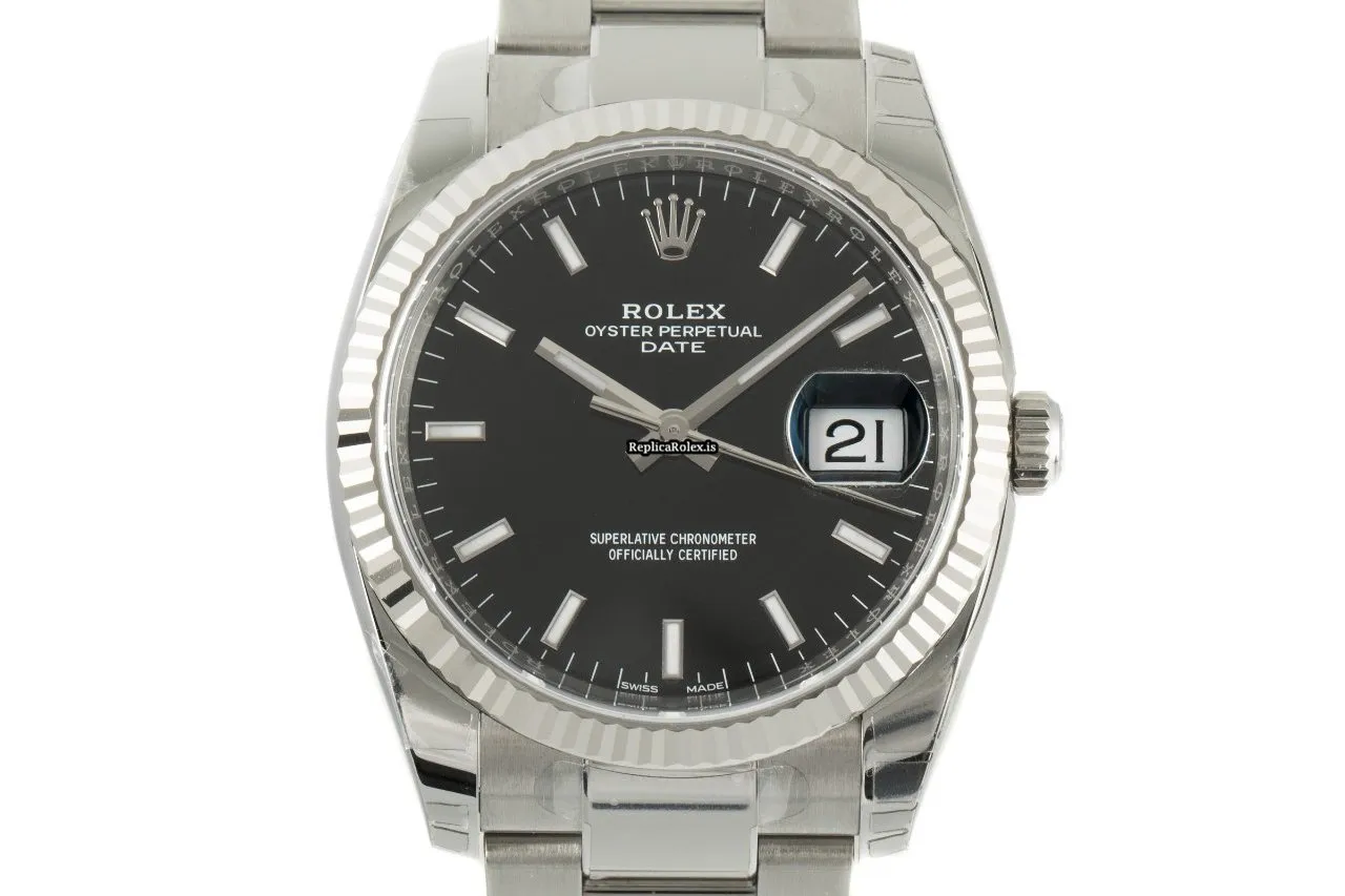 1:1 Replica Rolex Oyster Perpetual Date 115234 Caliber 3135 Automatic Movement 34mm Gold/steel Case Mens/unisex Watch - Image 7