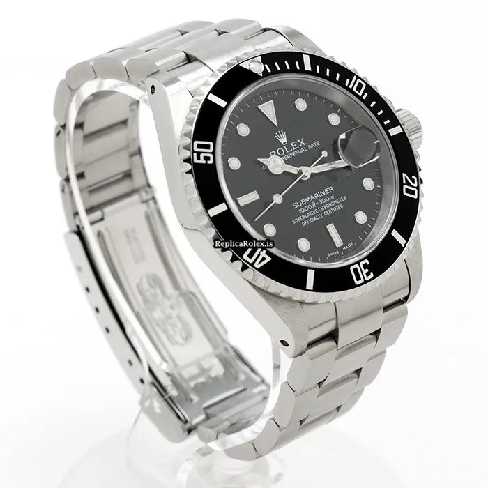 Reliable Replica Rolex Submariner Date 16610 Caliber 3135 Automatic Movement 40mm Steel Case Watch - Image 10