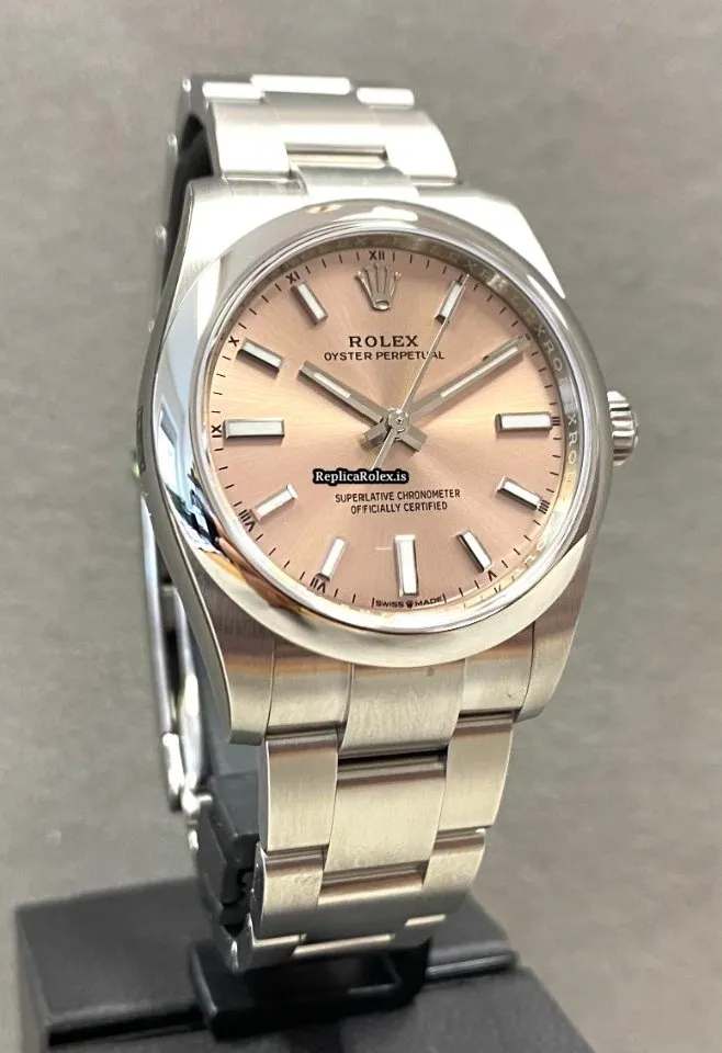 Fantastic Fake Rolex Oyster Perpetual 34 124200 Caliber 2232 Automatic Movement 34mm Steel Case Mens/unisex Watch - Image 2