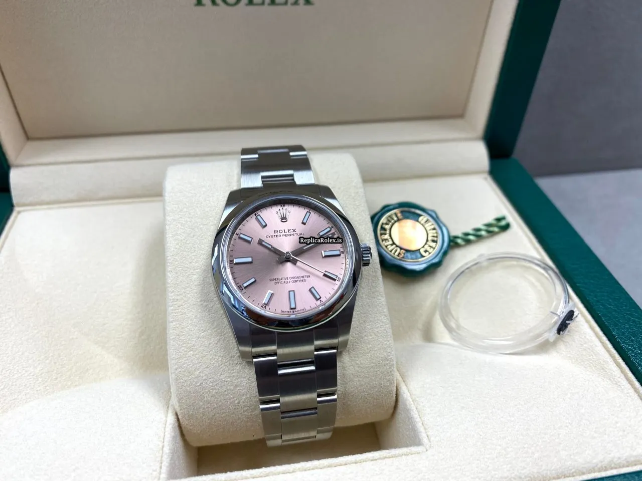 Fantastic Fake Rolex Oyster Perpetual 34 124200 Caliber 2232 Automatic Movement 34mm Steel Case Mens/unisex Watch - Image 6