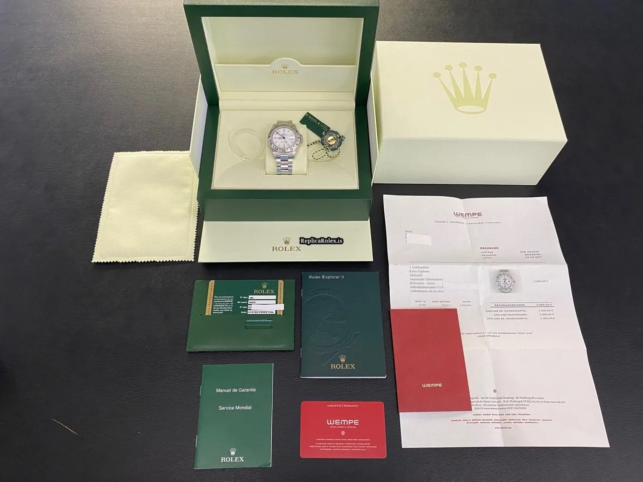 Fine Replica Rolex Explorer II 16570 Automatic Movement 40mm Steel Case Watch - Image 6