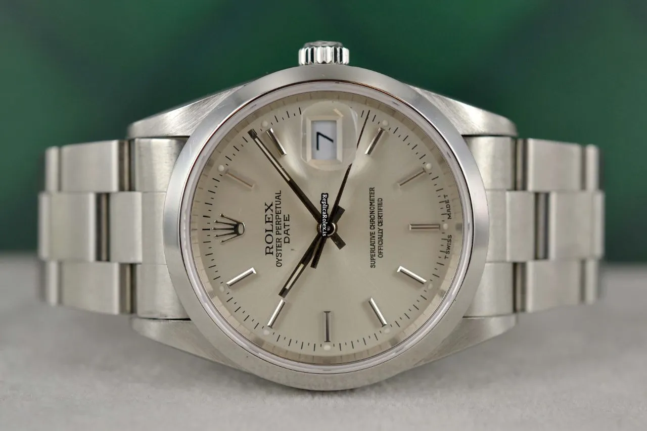 Trustworthy Replica Rolex Oyster Perpetual Date 15200 Caliber 3135 Automatic Movement 34mm Steel Case Mens/unisex Watch