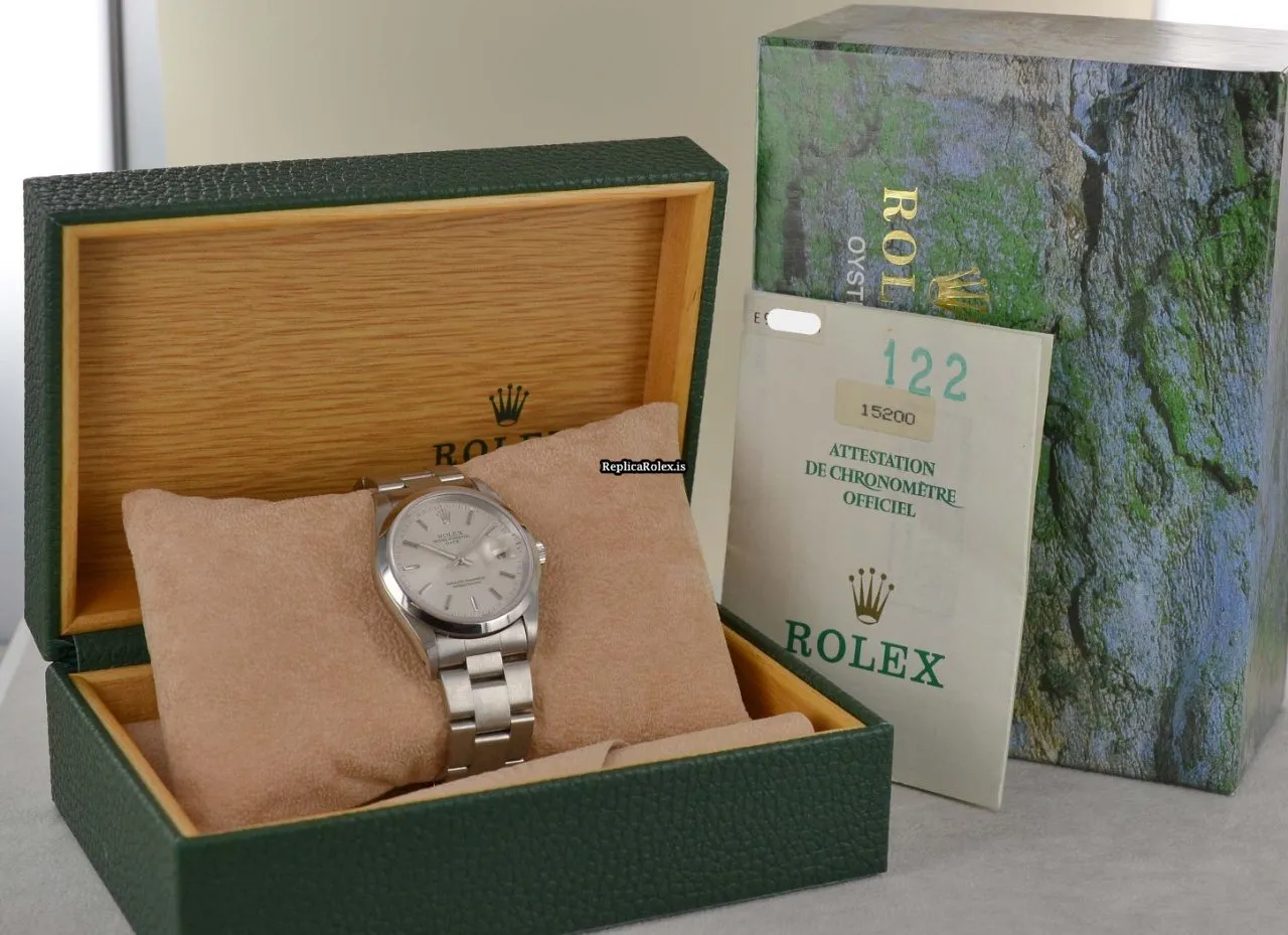Trustworthy Replica Rolex Oyster Perpetual Date 15200 Caliber 3135 Automatic Movement 34mm Steel Case Mens/unisex Watch - Image 2