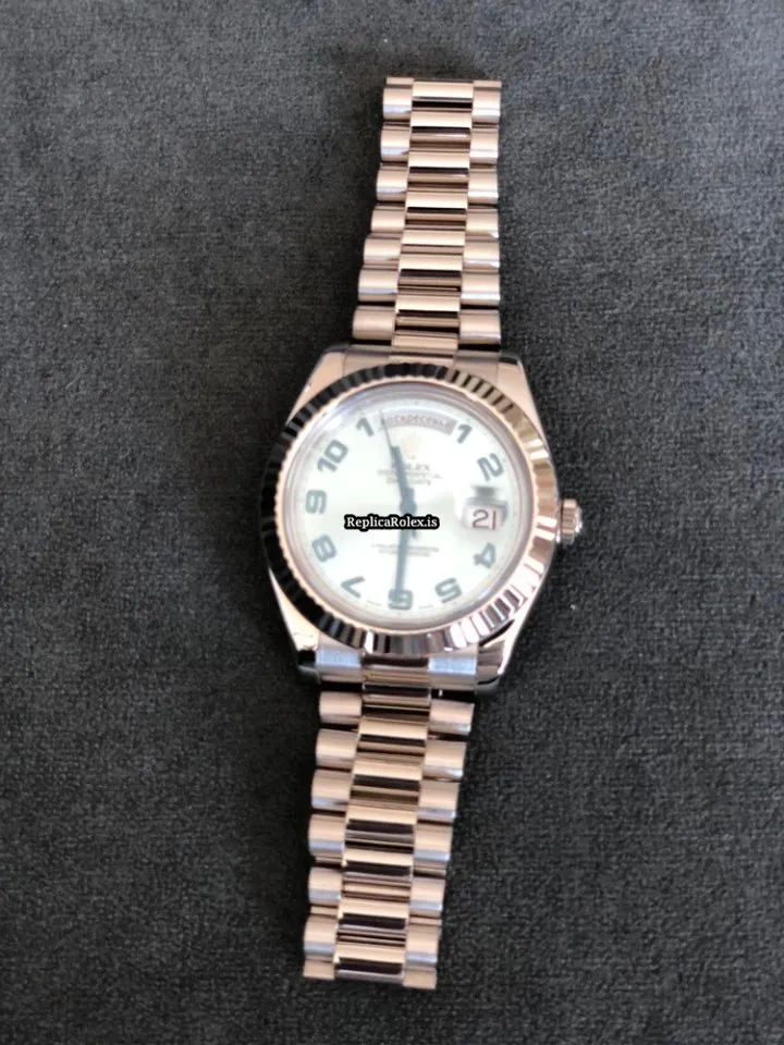 Aaa Replica Rolex Day-date II 218239 Caliber 3156 Automatic Movement 41mm White Gold Case Mens/unisex Watch - Image 2