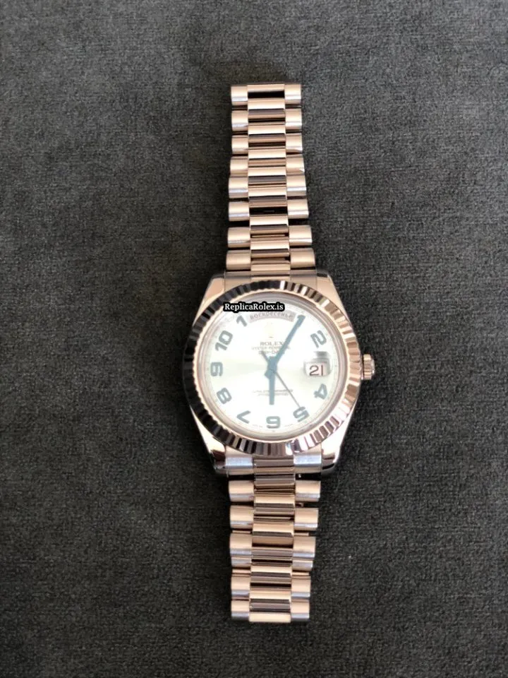 Aaa Replica Rolex Day-date II 218239 Caliber 3156 Automatic Movement 41mm White Gold Case Mens/unisex Watch - Image 3