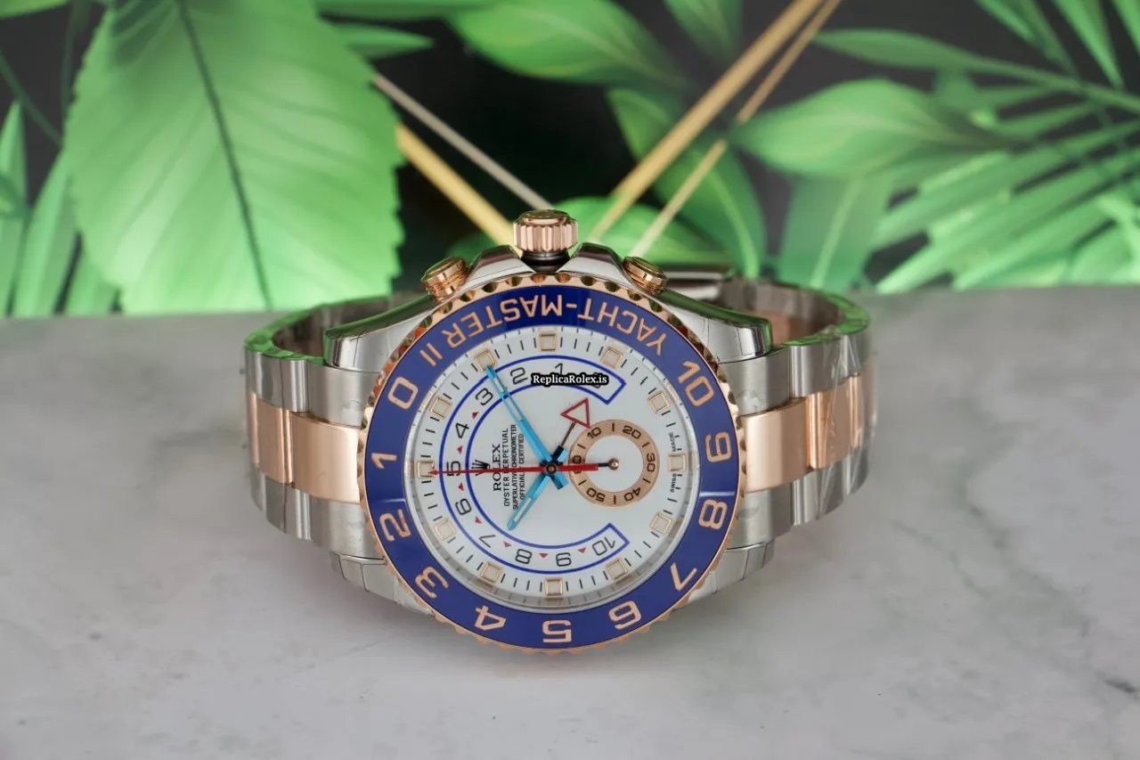 Fantastic Fake Rolex Yacht-master II 116681 Caliber 4161 Automatic Movement 44mm Gold/steel Case Mens/unisex Watch