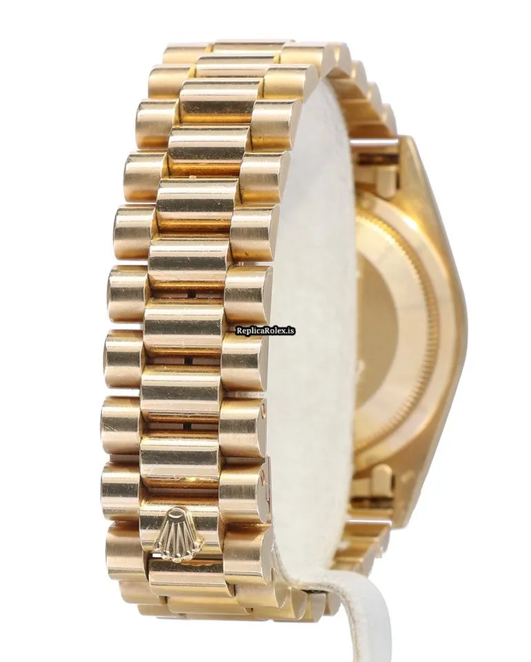 Unique Fake Rolex Day-date 36 18238 Caliber 3155 Automatic Movement 36mm Yellow Gold Case Mens/unisex Watch - Image 10