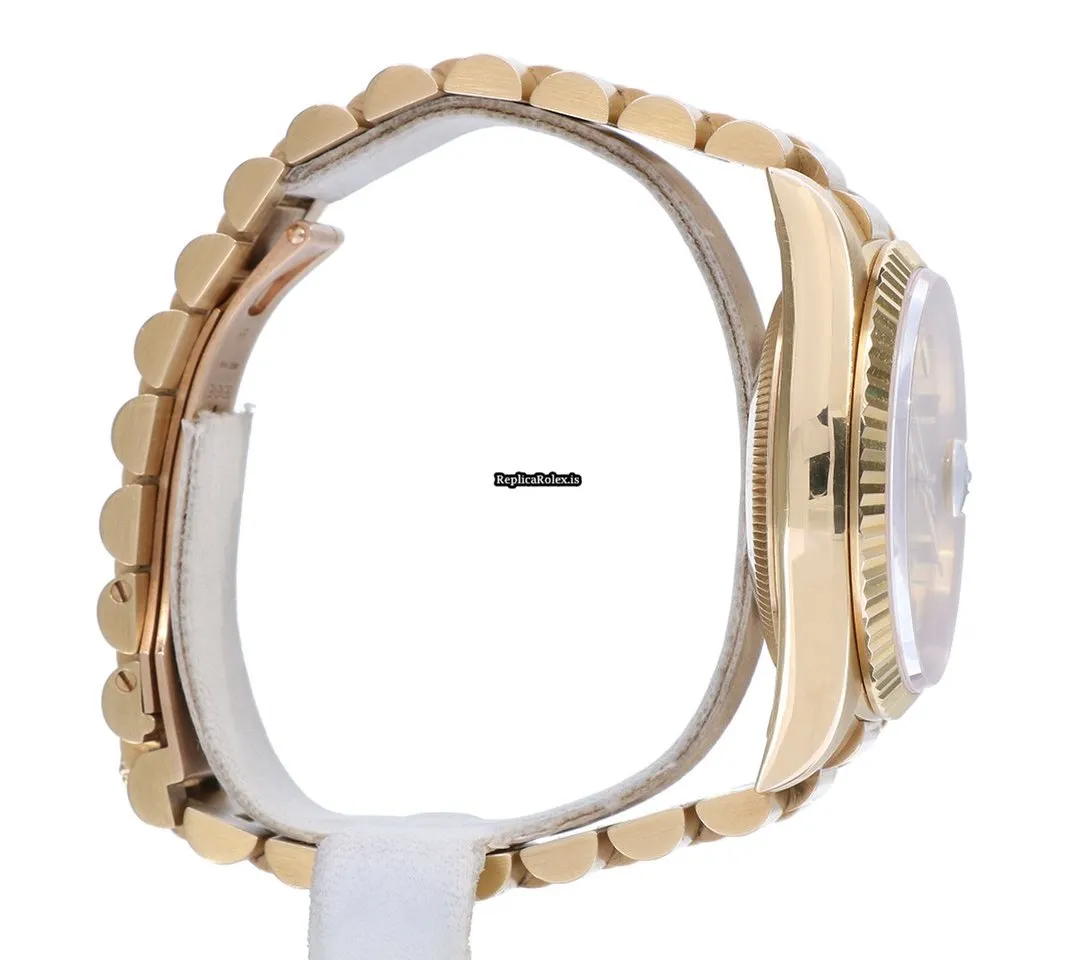 Unique Fake Rolex Day-date 36 18238 Caliber 3155 Automatic Movement 36mm Yellow Gold Case Mens/unisex Watch - Image 8