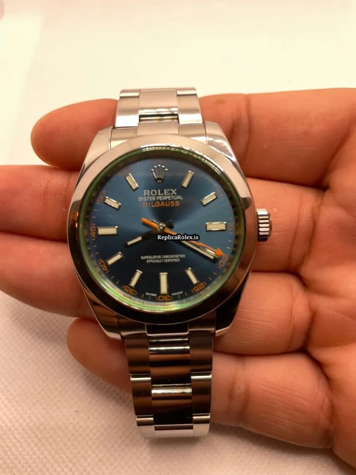 Best Fake Rolex Milgauss 116400gv Caliber 3131 Automatic Movement 40mm Steel Case Mens/unisex Watch - Image 11