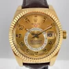 Lovely Replica Rolex Sky-dweller 326138 Caliber 9001 Automatic Movement 42mm Yellow Gold Case Mens/unisex Watch