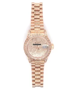 Swiss Fake Rolex Lady-datejust 179165 Automatic Movement 26mm Rose Gold Case Womens Watch