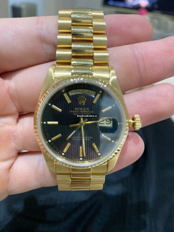 Attractive Imitation Rolex Day-date 36 18238 Caliber 3155 Automatic Movement 36mm Yellow Gold Case Mens/unisex Watch - Image 3
