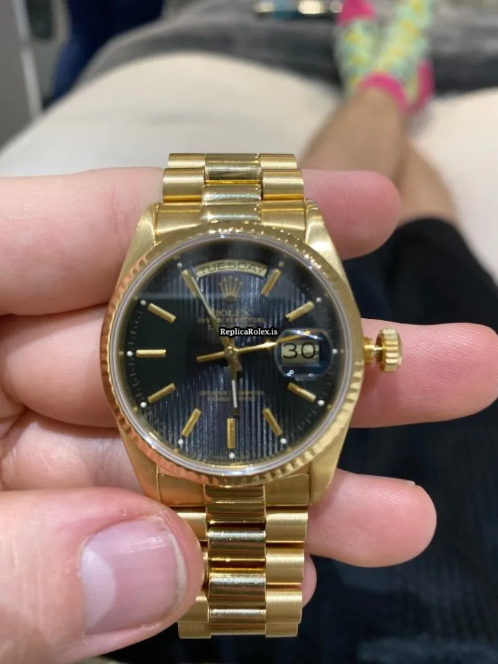 Attractive Imitation Rolex Day-date 36 18238 Caliber 3155 Automatic Movement 36mm Yellow Gold Case Mens/unisex Watch - Image 4