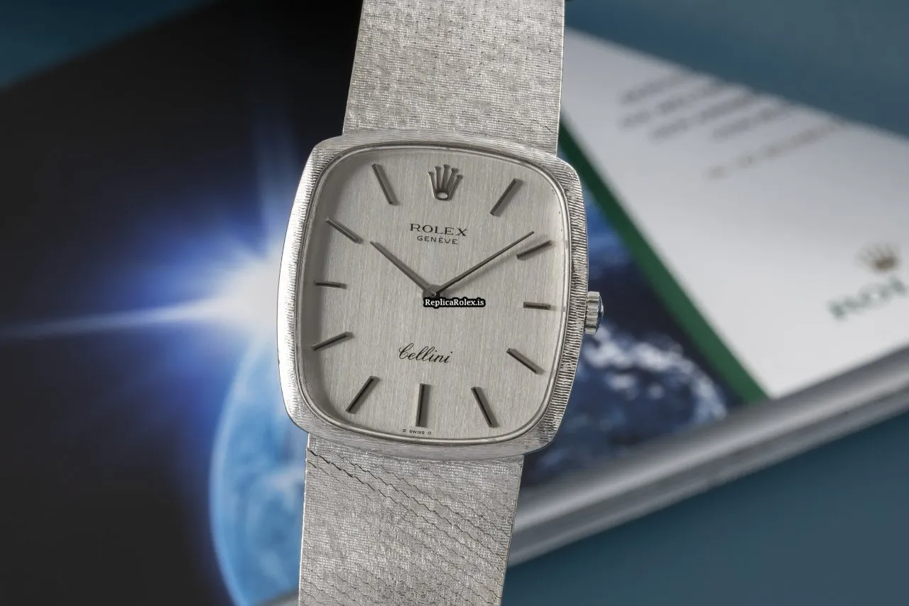 Incredible Replica Rolex Cellini 4096 Caliber 1600 Manual Winding Movement 30.5x28.5mm White Gold Case Mens/unisex Watch