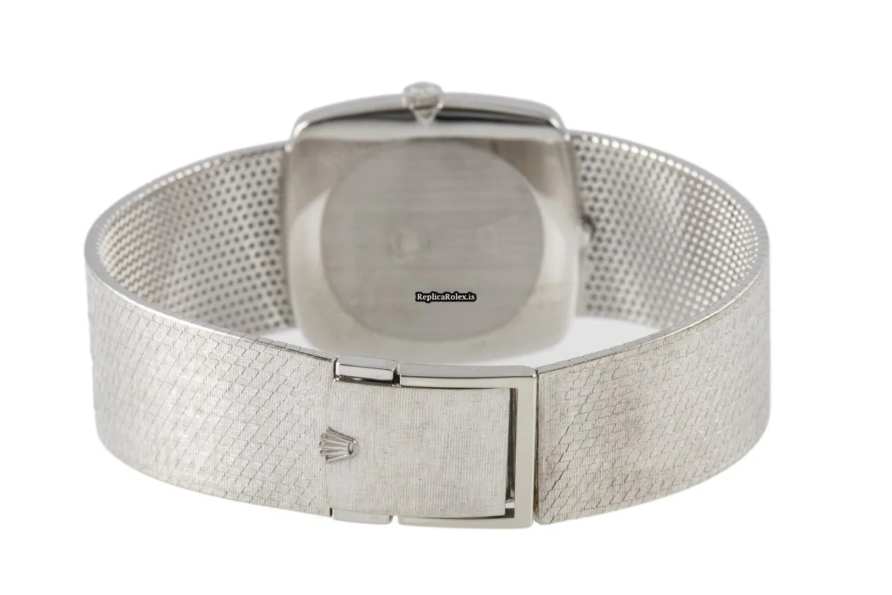 Incredible Replica Rolex Cellini 4096 Caliber 1600 Manual Winding Movement 30.5x28.5mm White Gold Case Mens/unisex Watch - Image 12