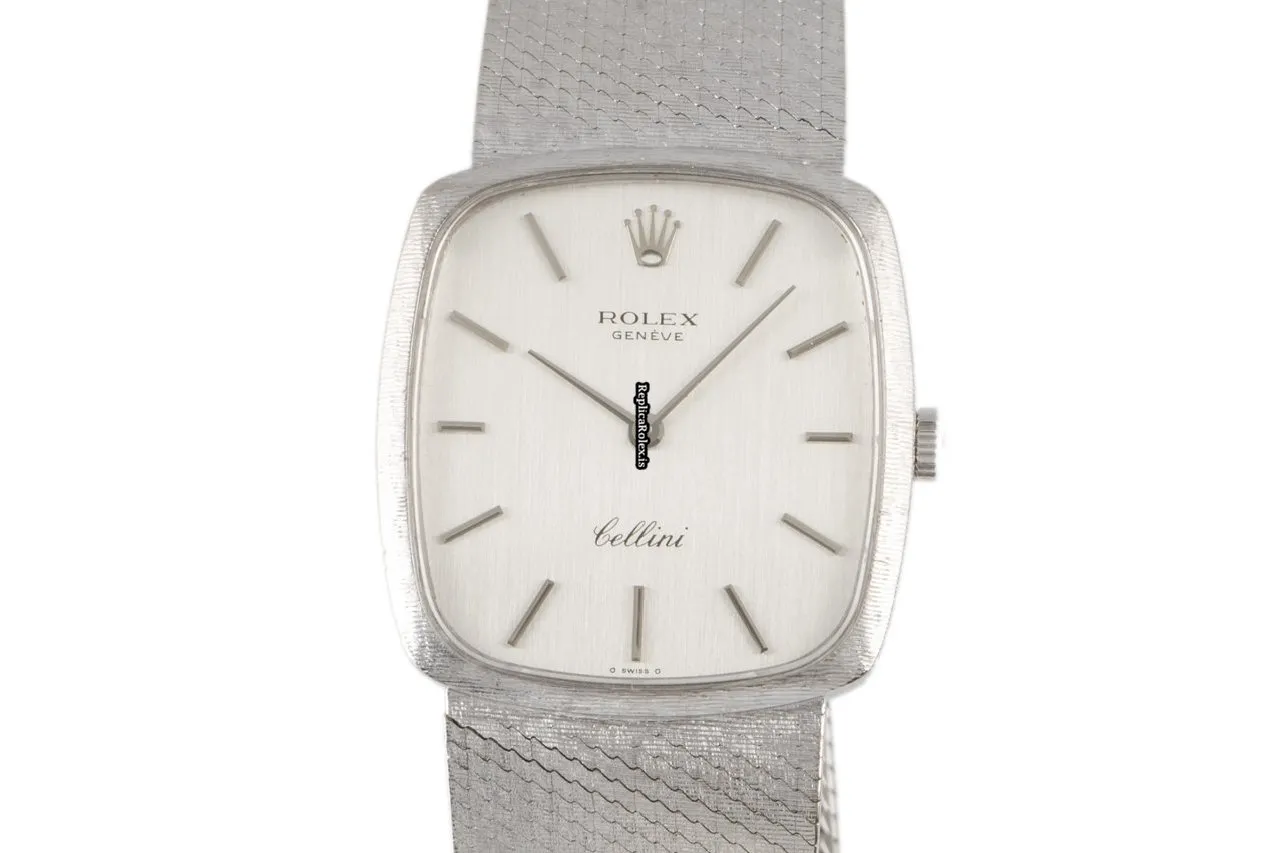 Incredible Replica Rolex Cellini 4096 Caliber 1600 Manual Winding Movement 30.5x28.5mm White Gold Case Mens/unisex Watch - Image 7