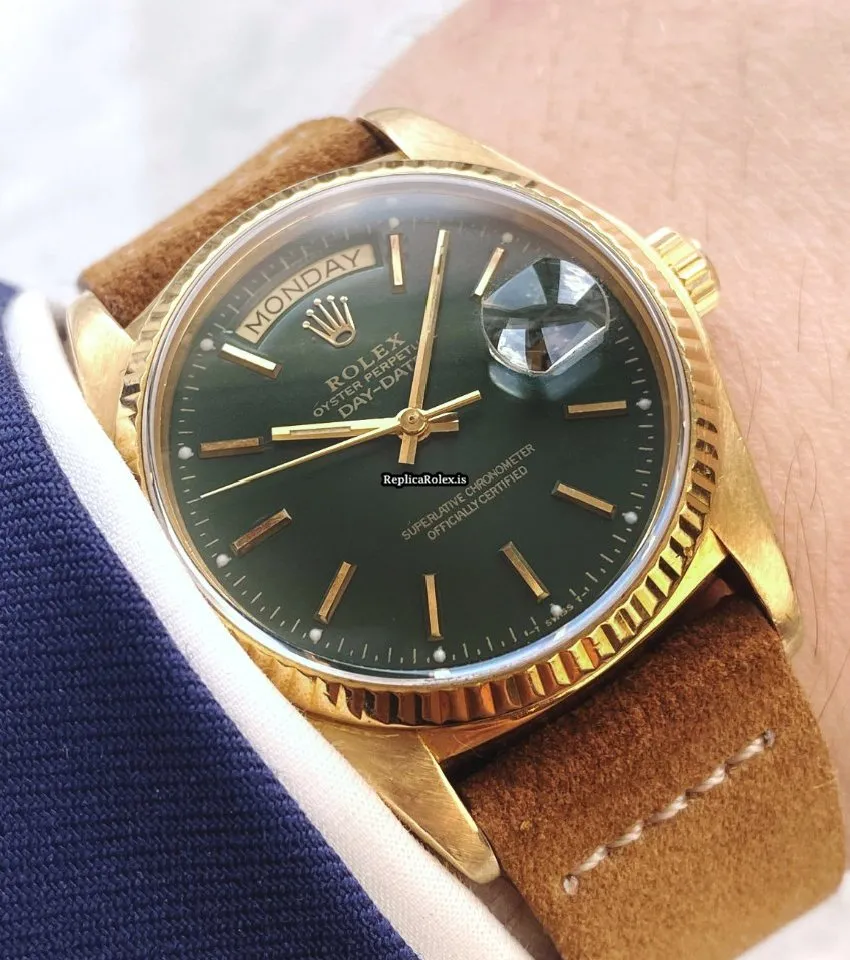 Mind-boggling Replica Rolex Day-date 36 18038 Automatic Movement 36mm Yellow Gold Case Mens/unisex Watch - Image 2