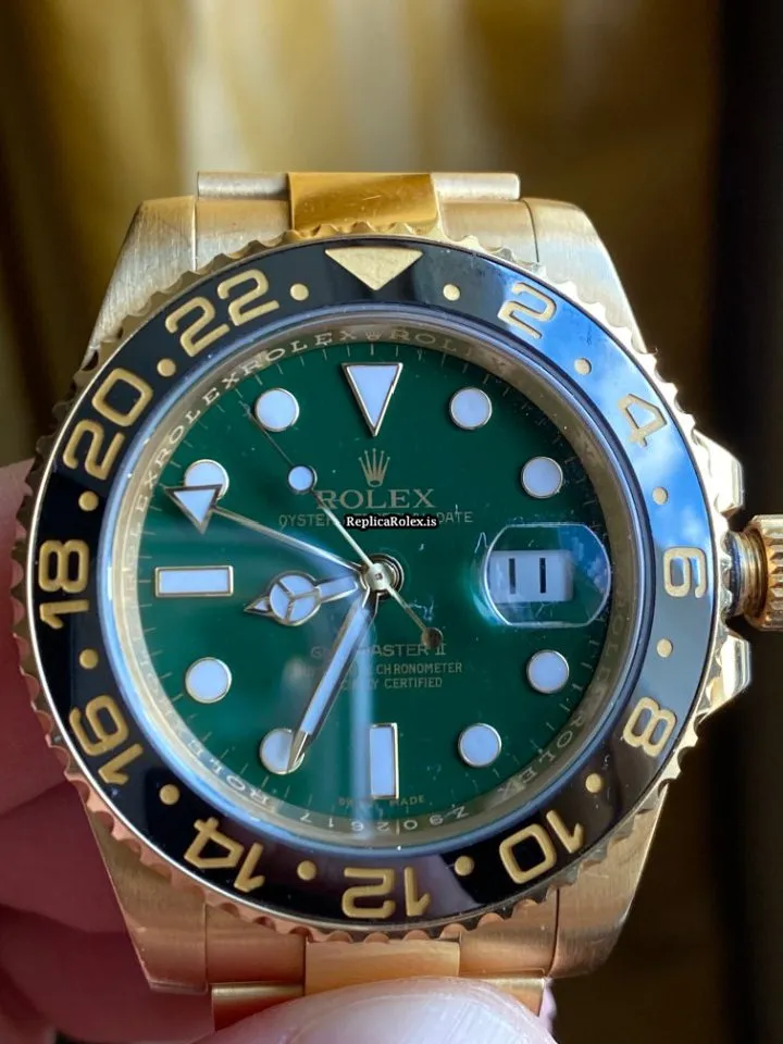Wonderful Replica Rolex Gmt-master II 116718ln Caliber 3186 Automatic Movement 40mm Yellow Gold Case Mens/unisex Watch - Image 10