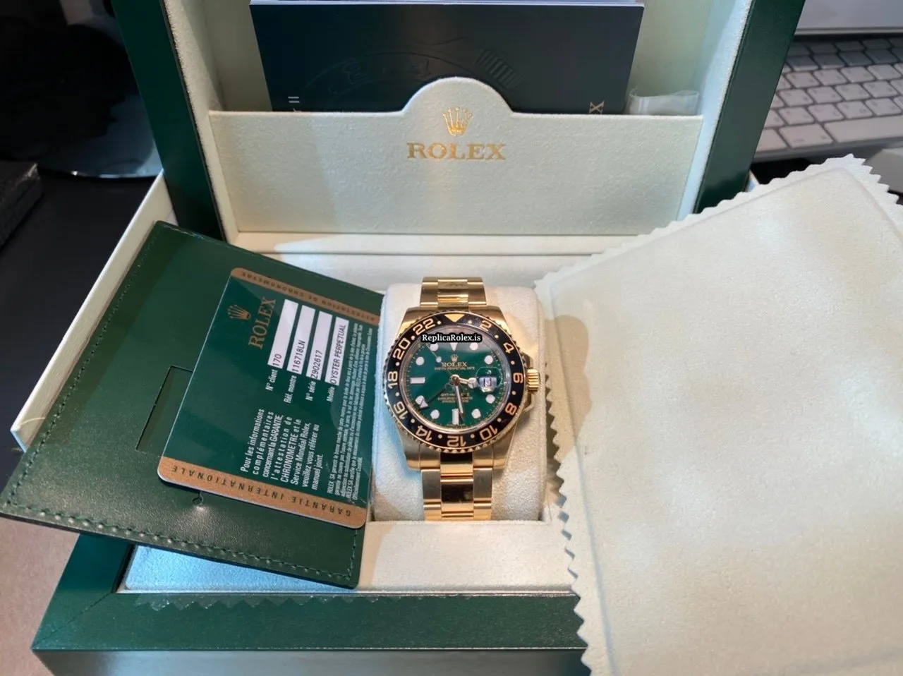 Wonderful Replica Rolex Gmt-master II 116718ln Caliber 3186 Automatic Movement 40mm Yellow Gold Case Mens/unisex Watch - Image 2