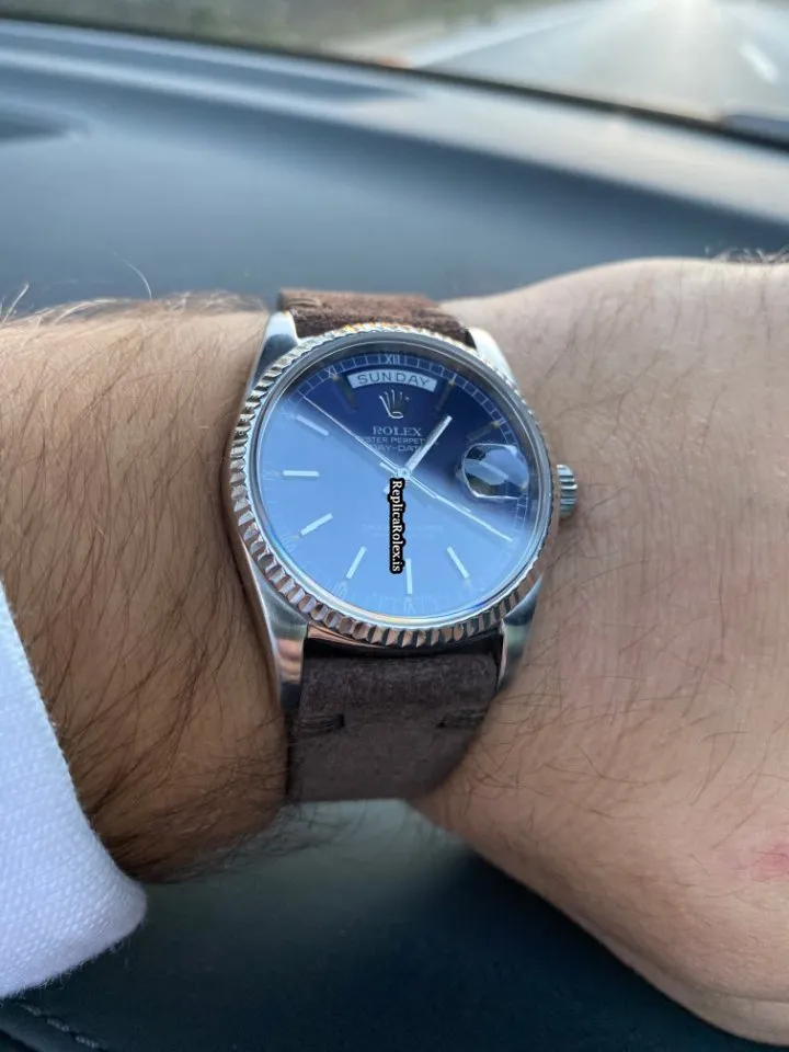 Offering Replica Rolex Day-date 36 18039 Automatic Movement White Gold Case Mens/unisex Watch