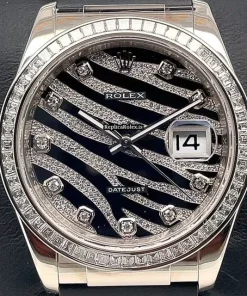 Cheap Clone Rolex Datejust 116189 Caliber 3135 Automatic Movement 36mm White Gold Case Mens/unisex Watch