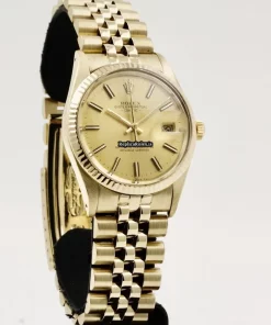 Defect Replica Rolex Oyster Perpetual Date 15037 Caliber 3035 Automatic Movement 34mm Yellow Gold Case Mens/unisex Watch