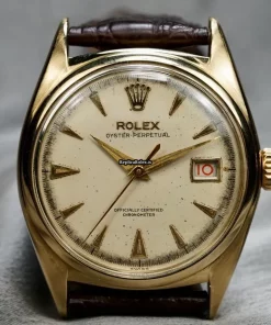 Exquisite Replica Rolex Bubble Back 6030 A.295 Automatic Movement 35mm Yellow Gold Case Mens/unisex Watch