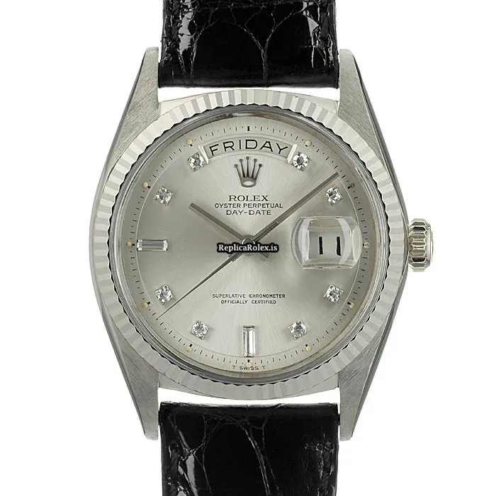 Well Made Copy Rolex Day-date 36 1803/9 Automatic Movement 36mm White Gold Case Watch