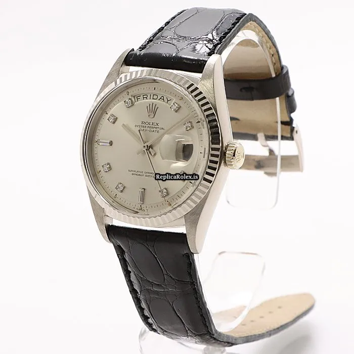 Well Made Copy Rolex Day-date 36 1803/9 Automatic Movement 36mm White Gold Case Watch - Image 10
