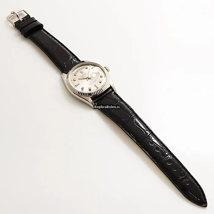 Well Made Copy Rolex Day-date 36 1803/9 Automatic Movement 36mm White Gold Case Watch - Image 11