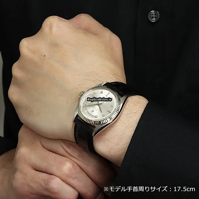 Well Made Copy Rolex Day-date 36 1803/9 Automatic Movement 36mm White Gold Case Watch - Image 15