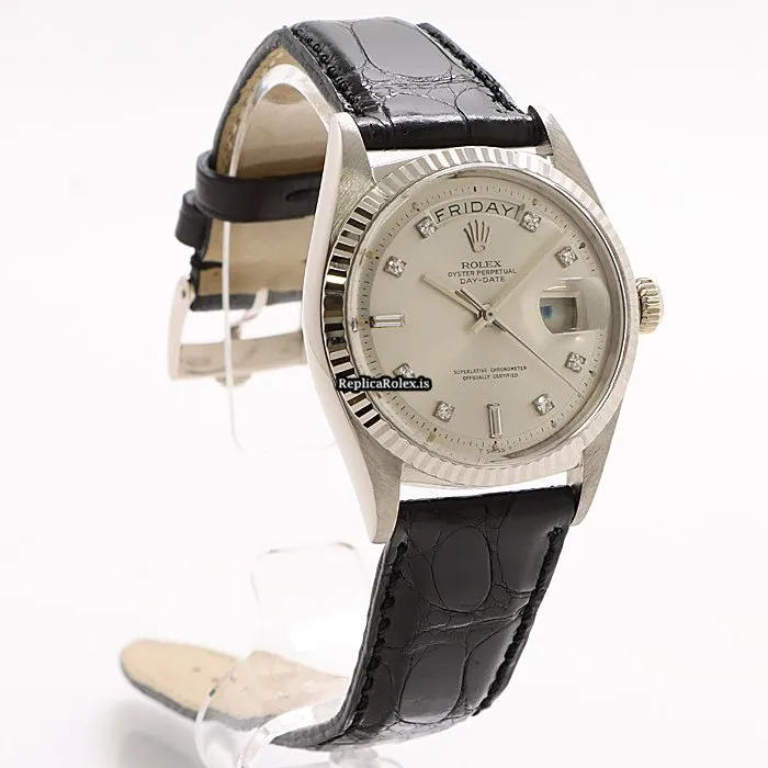 Well Made Copy Rolex Day-date 36 1803/9 Automatic Movement 36mm White Gold Case Watch - Image 2