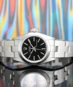 Terrific Fake Rolex Oyster Perpetual 67180 Caliber 2130 Automatic Movement 26x42mm Steel Case Womens Watch