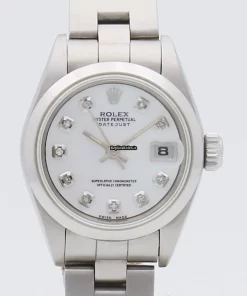 Well Made Fake Rolex Oyster Perpetual Lady Date 69160 Caliber 2135 Automatic Movement 26mm Steel Case Womens Watch