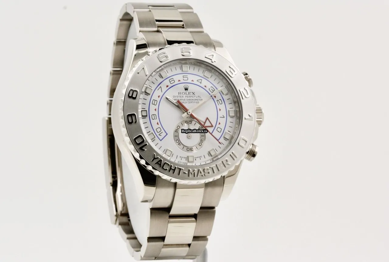 Lovely Replica Rolex Yacht-master II 116689 Caliber 4161 Automatic Movement 44mm White Gold Case Mens/unisex Watch