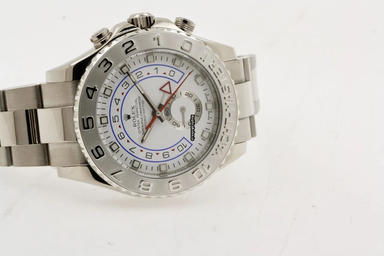 Lovely Replica Rolex Yacht-master II 116689 Caliber 4161 Automatic Movement 44mm White Gold Case Mens/unisex Watch - Image 9