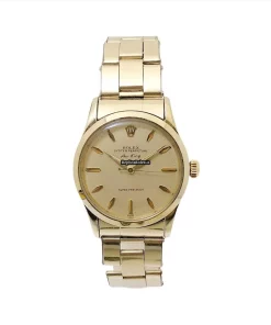 Fantastic Replica Rolex Air King 5506 Caliber 1530 Automatic Movement 34mm Gold/steel Case Mens/unisex Watch