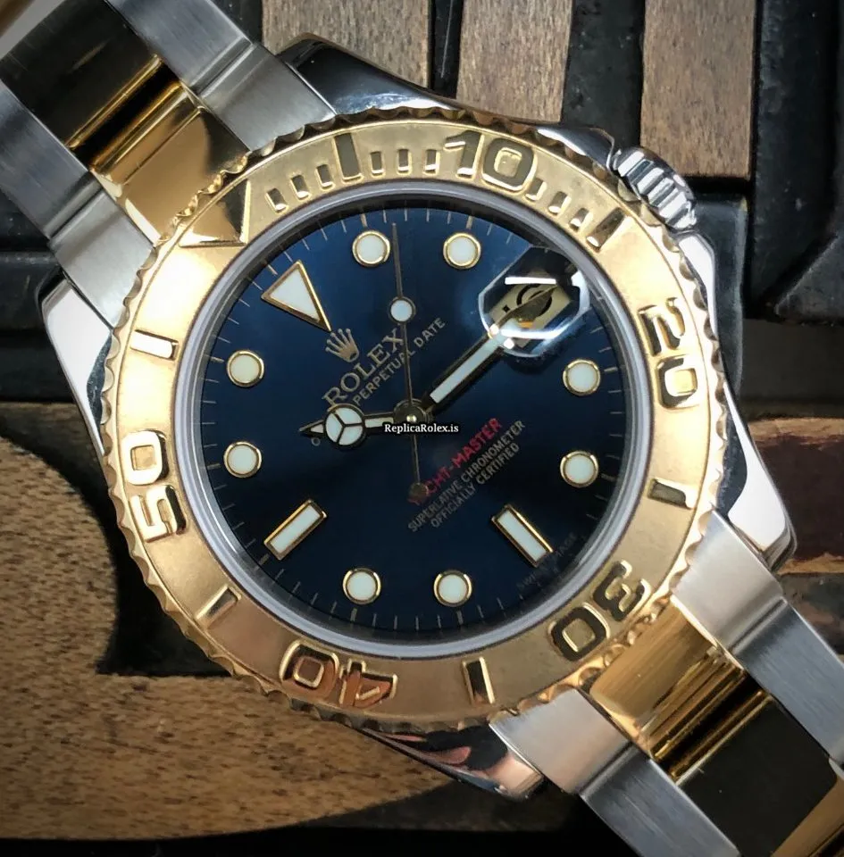 Beautiful Fake Rolex Yacht-master 168623 Caliber 2235 Automatic Movement 35mm Gold/steel Case Mens/unisex Watch